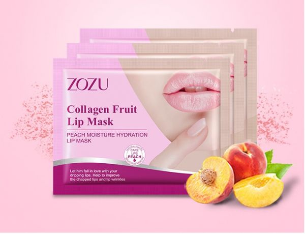 Collagen lip patches with peach extract ZOZU (18456)